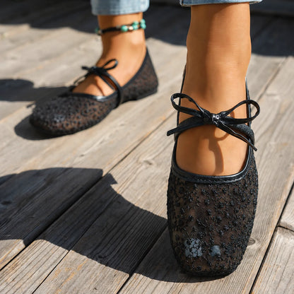 Amelie Lace Flats