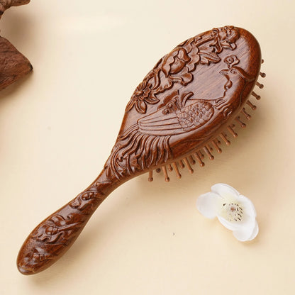 Vera Carved Wood Brush