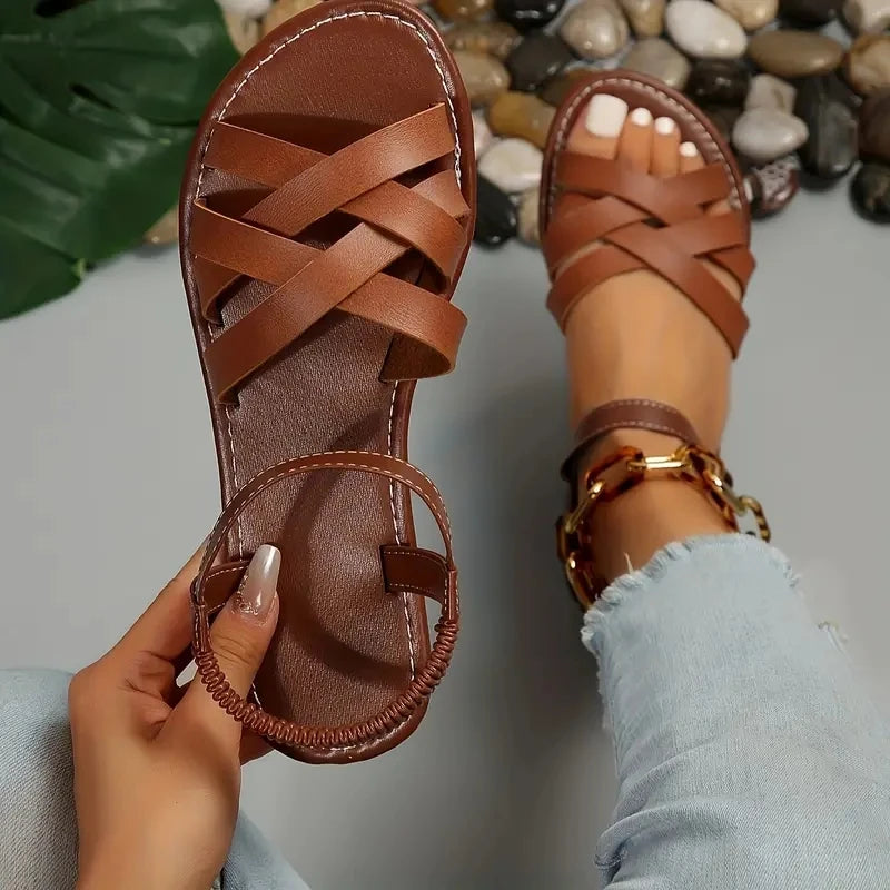 Sola Cross Sandals