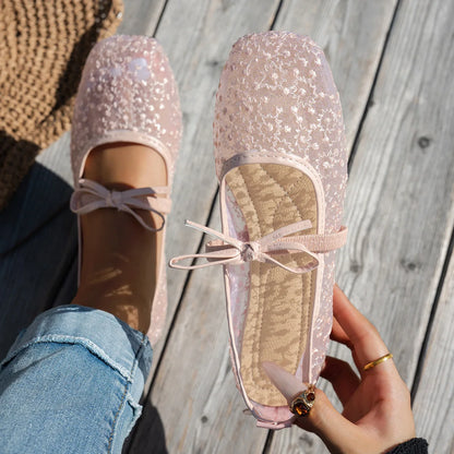 Amelie Lace Flats