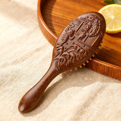 Vera Carved Wood Brush