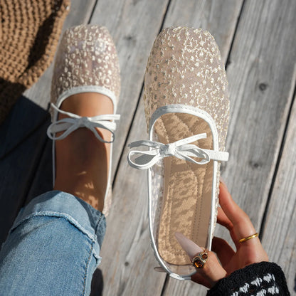 Amelie Lace Flats