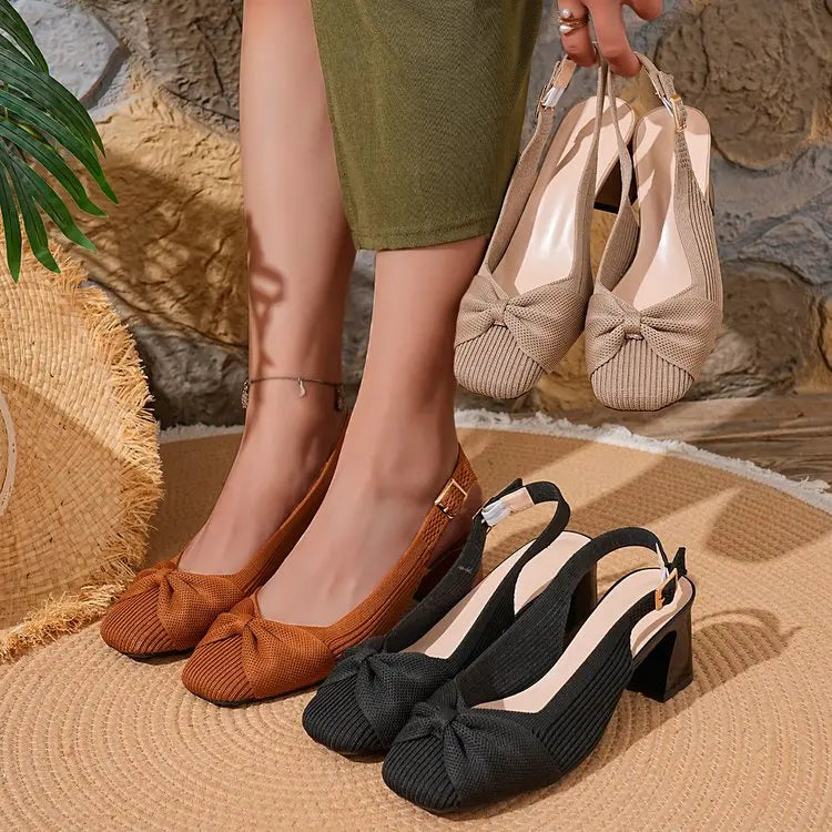 Camille Bow Slingback Heels