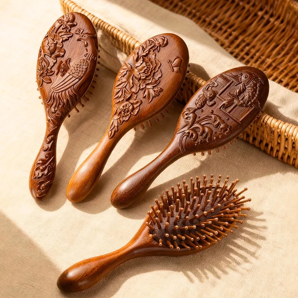 Vera Carved Wood Brush